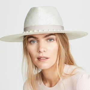 EUGENIA KIM Harlowe Pearl Embellished Hat
